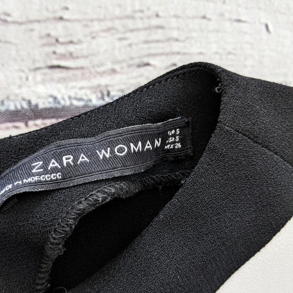 Zara Black and White Long Sleeve Dress. - Picture 7 of 7